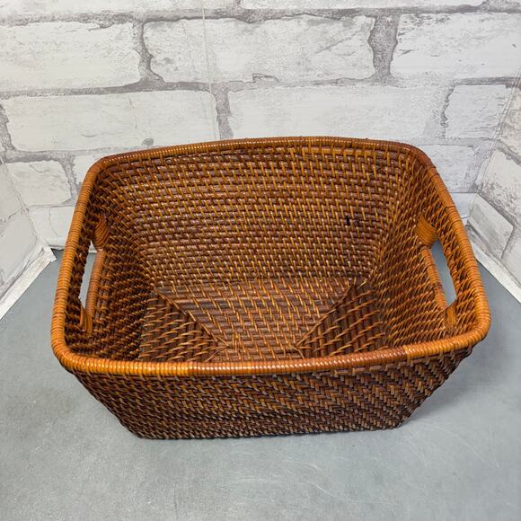 Rattan Rectangular Basket - Picture 2 of 4